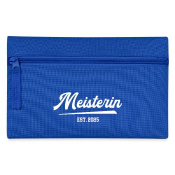 Meisterin 2025 Meisterprüfung Meistertitel Meister - Federtasche - Royalblau - Vorne