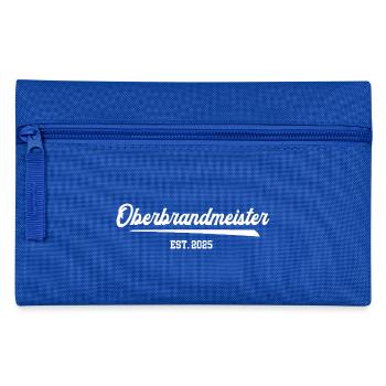 Oberbrandmeister 2025 Dienstgrad Feuerwehr FFW - Federtasche - Royalblau - Vorne