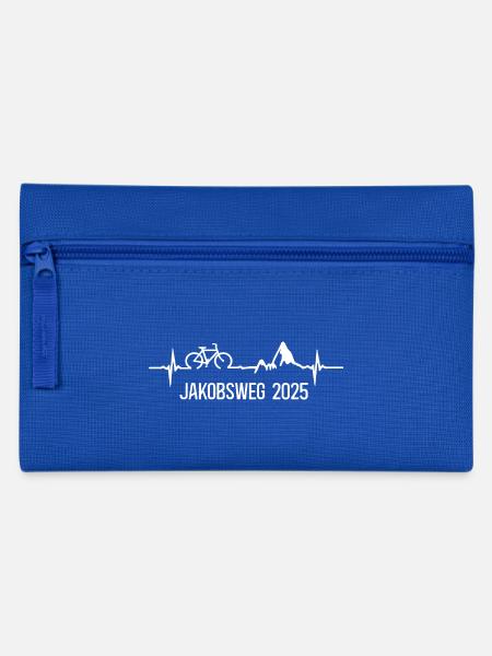 Jakobsweg 2025 Radpilgern Fahrrad Wandern Pilgern - Federtasche - Royalblau