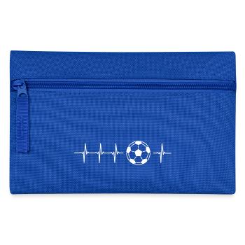 I love football (battement de coeur du football) - Trousse - bleu royal - Devant