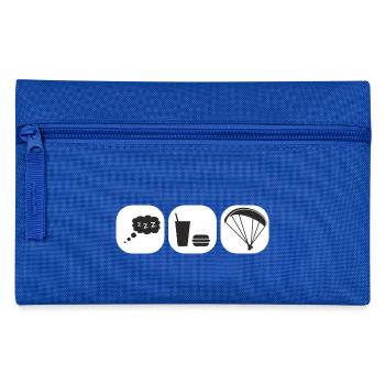 eatsleepparagliding weiß - Federtasche - Royalblau - Vorne
