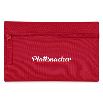 Plattsnacker | Norden | Plattdeutsch | Norddeutsch - Federtasche - Rot - Vorne