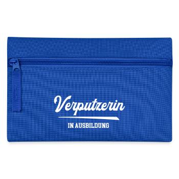 Verputzerin Ausbildung Verputzerazubi Lehre Azubi - Federtasche - Royalblau - Vorne