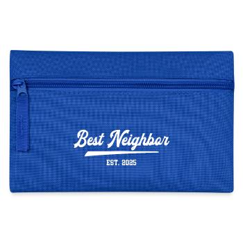 Bester Nachbar Best Neighbor 2025 Nachbarschaft - Federtasche - Royalblau - Vorne