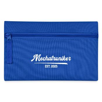 Mechatroniker 2025 Mechaniker Lehre Ausbildung KFZ - Federtasche - Royalblau - Vorne