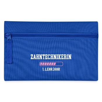 Zahntechnikerin Ausbildung 1 Lehrjahr erstes Jahr - Federtasche - Royalblau - Vorne