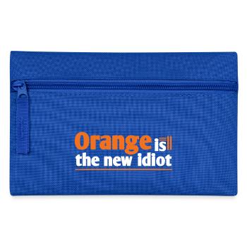 Orange is the new idiot - Pencil Case - royal blue - Front