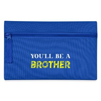 You'll be a brother Geschenkidee Bruder schwanger - Federtasche - Royalblau - Vorne