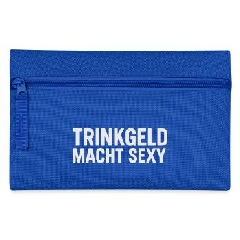 Trinkgeld macht sexy – Lustiges Sprüche Shirt - Federtasche - Royalblau - Vorne