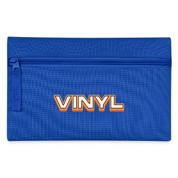 Vinyl Retro Music Typography Design - Federtasche - Royalblau - Vorne
