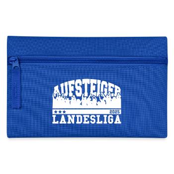 Aufsteiger 2025 Landesliga Aufstieg Fußball - Federtasche - Royalblau - Vorne