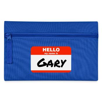 Hello My Name Is Gary Label Name Tag - Pencil Case - royal blue - Front