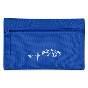 Cadeau montagnes Heartbeat - Trousse - bleu royal - Devant