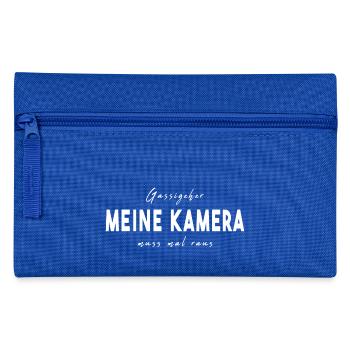 Fotograf fotografieren - Federtasche - Royalblau - Vorne