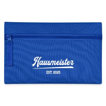 Hausmeister Geburtstag Jubiläum Haustechniker 2025 - Federtasche - Royalblau - Vorne