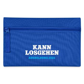 Kann Losgehen Ausbildung 2025 Ausbildungsstart 25 - Federtasche - Royalblau - Vorne