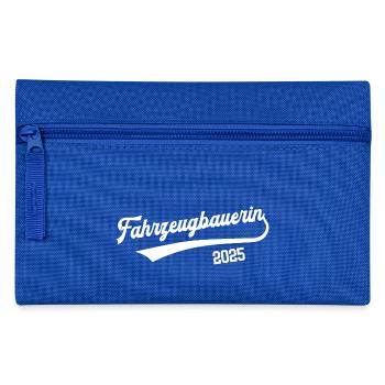 Fahrzeugbauerin 2025 Ausbildung Lehre Fahrzeugbau - Federtasche - Royalblau - Vorne