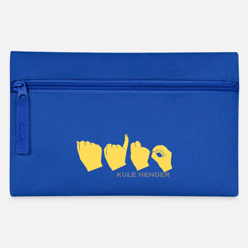 Aino mit senfgelber Farbe - Federtasche - Royalblau