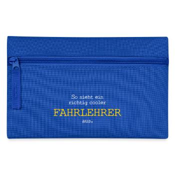 So sieht ein richtig cooler Fahrlehrer aus. - Federtasche - Royalblau - Vorne