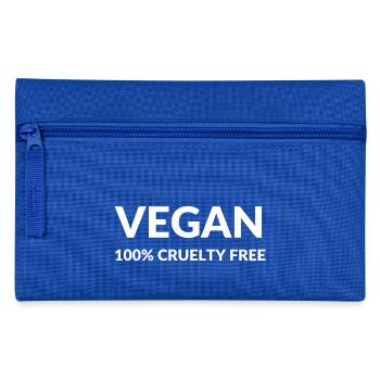 VEGAN 100 percent CRUELTY Free - Pencil Case - royal blue - Front