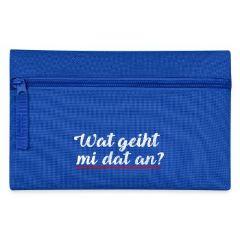 Wat geiht mi dat an? | Plattdeutsch Norden - Federtasche - Royalblau - Vorne