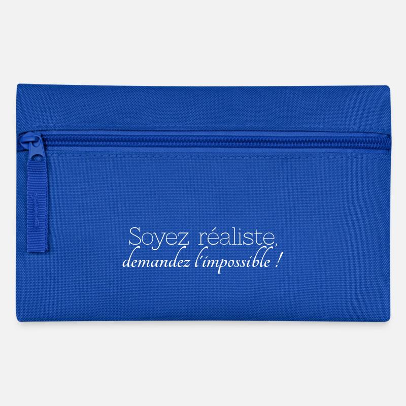 sei realistisch, bitte das Unmögliche - Federtasche - Royalblau