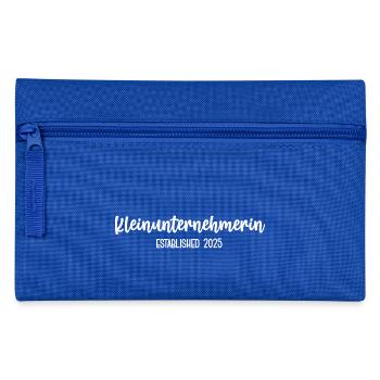 Kleinunternehmerin 2025 Gründerin Unternehmerin - Federtasche - Royalblau - Vorne