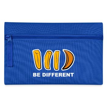 Anders, Different, Aussenseiter, Pommes, Geschenk, - Federtasche - Royalblau - Vorne