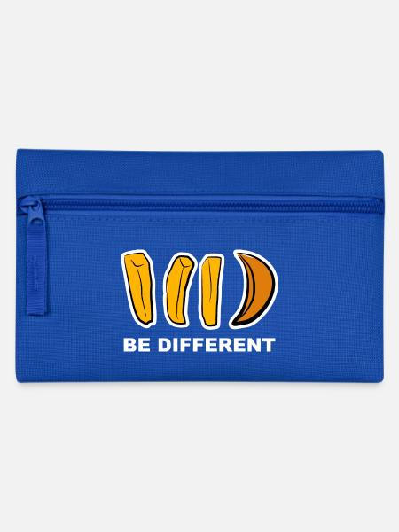 Anders, Different, Aussenseiter, Pommes, Geschenk, - Federtasche - Royalblau