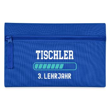 Tischler Ausbildung 3 Lehrjahr 3. Ausbildungsjahr - Federtasche - Royalblau - Vorne