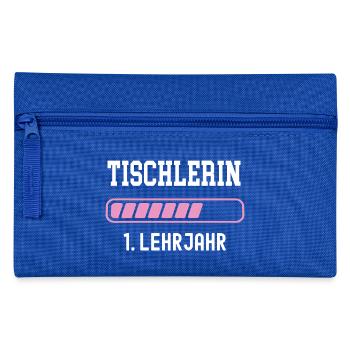 Tischlerin Ausbildung 1 Lehrjahr erstes Ausbildung - Federtasche - Royalblau - Vorne