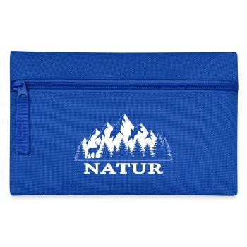 Natur - Federtasche - Royalblau - Vorne