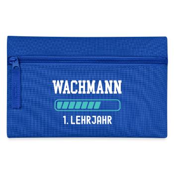 Wachmann Ausbildung 1 Lehrjahr 1. Ausbildungsjahr - Federtasche - Royalblau - Vorne