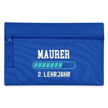 Maurer Ausbildung 2 Lehrjahr 2. Ausbildungsjahr - Federtasche - Royalblau - Vorne