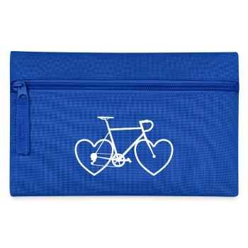 Bicycle Bike Bike Love Love Sports Gift Heart - Pencil Case - royal blue - Front
