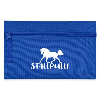 Stallpulli Pferd Reiten Reiterhof Stall Geschenk - Federtasche - Royalblau - Vorne