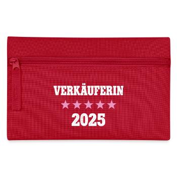 Verkäuferin 2025 Neuer Job Arbeit Ausbildung Lehre - Federtasche - Rot - Vorne