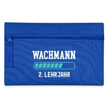 Wachmann Ausbildung 2 Lehrjahr 2. Ausbildungsjahr - Federtasche - Royalblau - Vorne