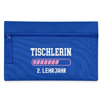 Tischlerin Ausbildung 2 Lehrjahr zweites Jahr - Federtasche - Royalblau - Vorne