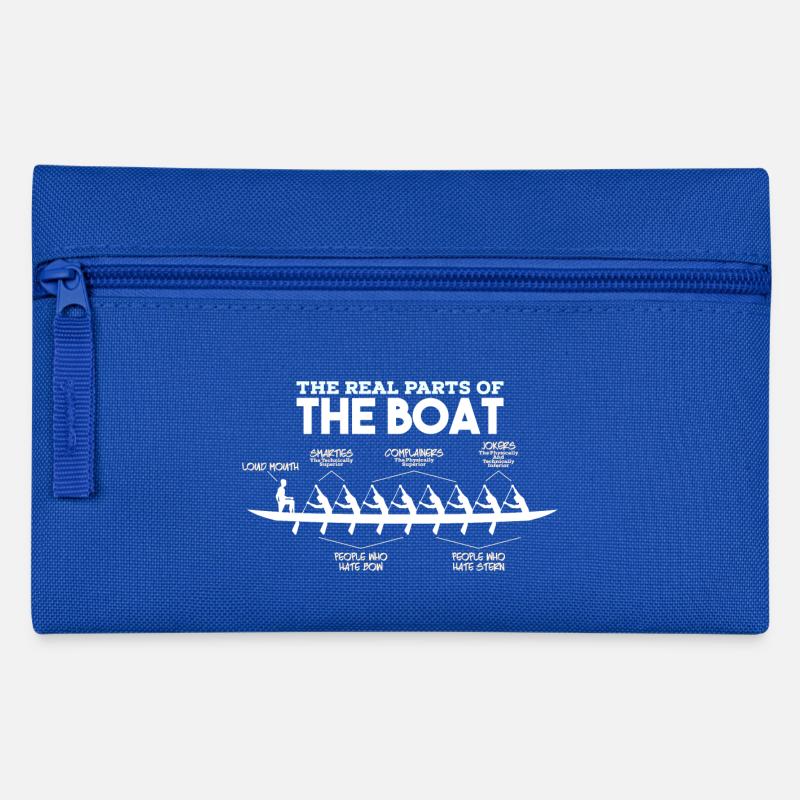 Parties d'un bateau - aviron rameur rameur bateau - Trousse - bleu royal
