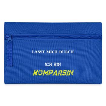 Lasst mich durch ich bin Komparsin Geschenkidee - Federtasche - Royalblau - Vorne