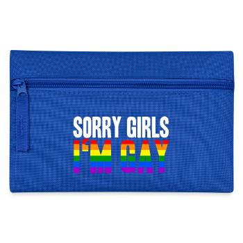 Sorry Girls In Gay LGBT Gay Gift Idea Homo - Pencil Case - royal blue - Front
