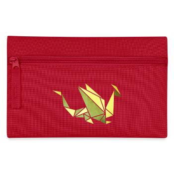 Origami: Drache (Pergament-Optik) - Federtasche - Rot - Vorne