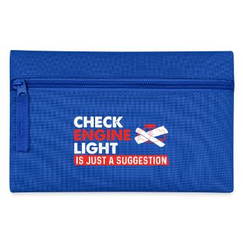 Check Engine Light Suggestion Racing Car - Pencil Case - royal blue - Front