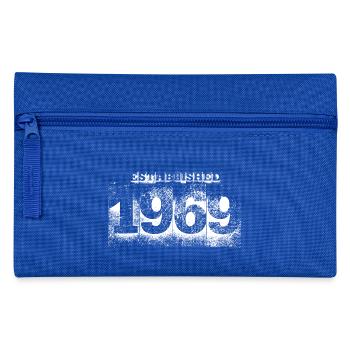 established 1969 (white) - Federtasche - Royalblau - Vorne