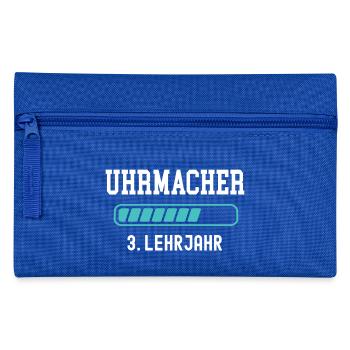 Uhrmacher Ausbildung 3 Lehrjahr 3. Ausbildungsjahr - Federtasche - Royalblau - Vorne