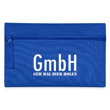 GmbH - Geh mal Bier holen - Federtasche - Royalblau - Vorne