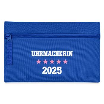 Uhrmacherin 2025 Neuer Job Arbeit Ausbildung Lehre - Federtasche - Royalblau - Vorne
