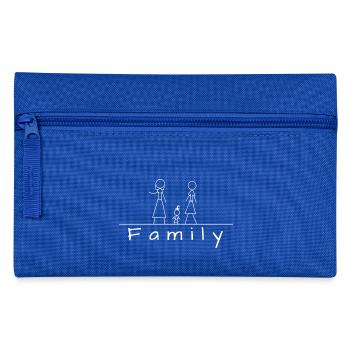 Famille de bonhommes allumettes - Trousse - bleu royal - Devant