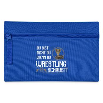Wrestling schauen - Federtasche - Royalblau - Vorne